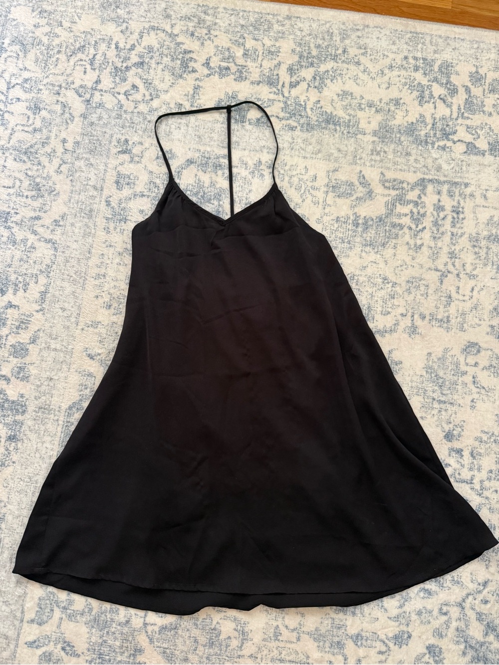 Black Slip Dress with Thin Straps